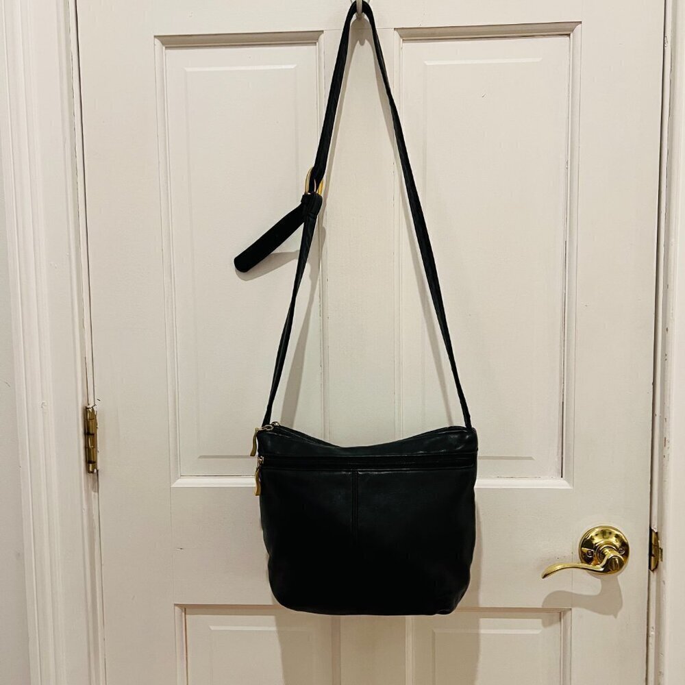 Vintage Stone Mountain Leather Shoulder Handbag Purse